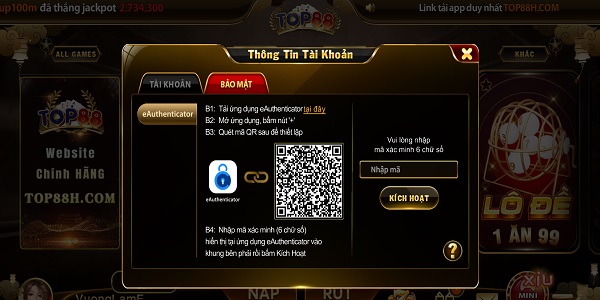 chính sách bảo mật thông tin người dùng TOP88