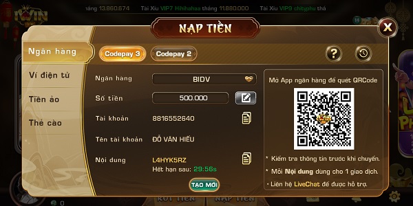 thanh toán iwin tintucgamebai.com