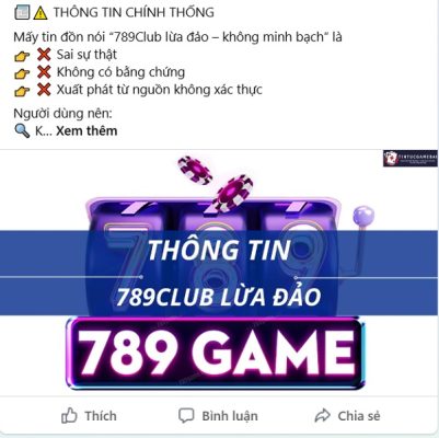 789club giải đáp là sai sự thật